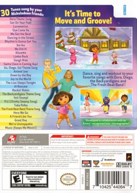 Nickelodeon Dance box cover back